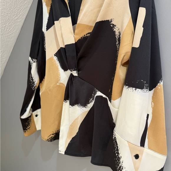 Black Label Black and Tan Button Down Shirt - Picture 3 of 7